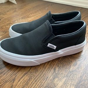 Vans Perf Leather Slip Ons